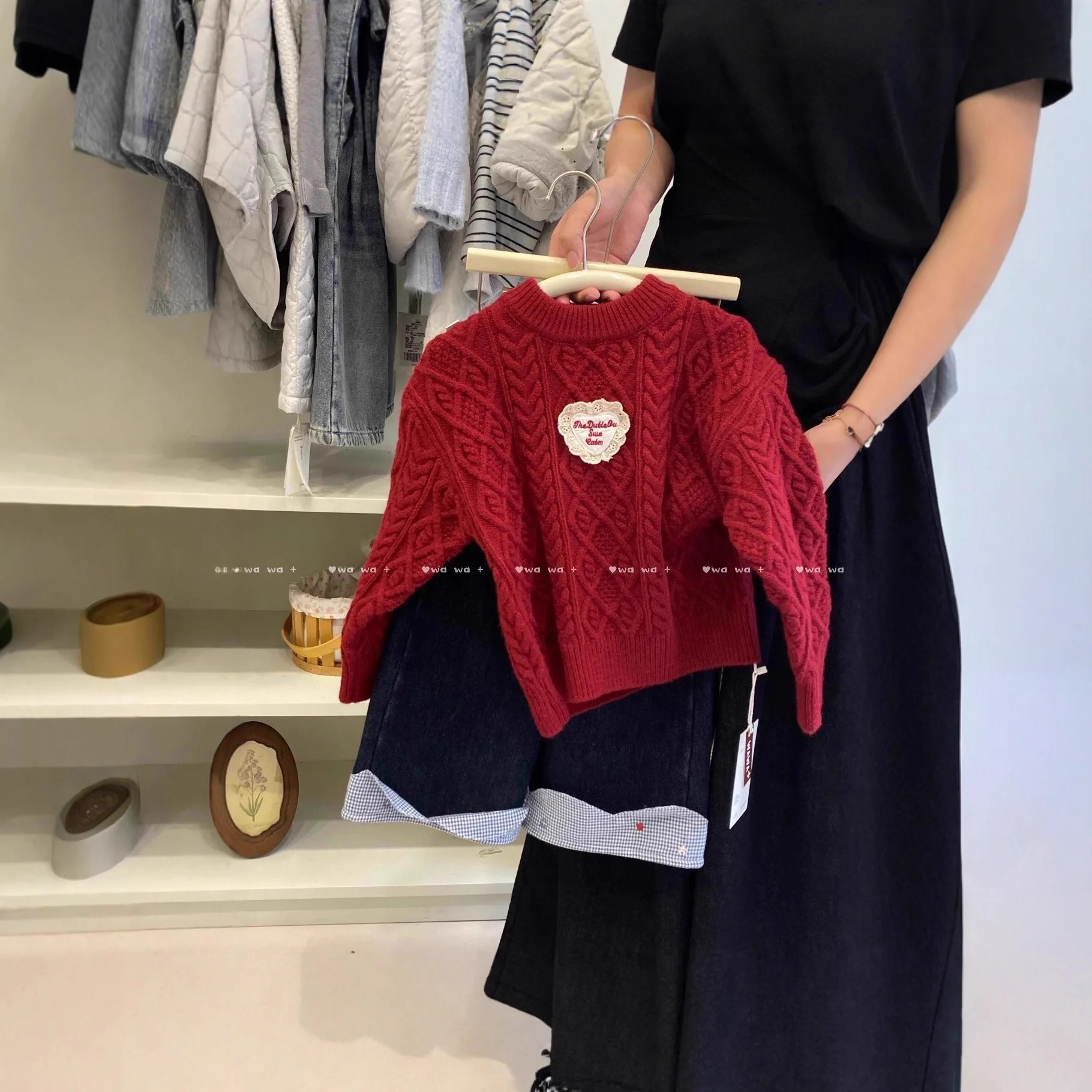 سترة سميكة بلوفر عصري محبوك سترة الأطفال الفتيات ملابس الخريف الكورية فضفاضة عادية حلوة لطيف الصلبة #5