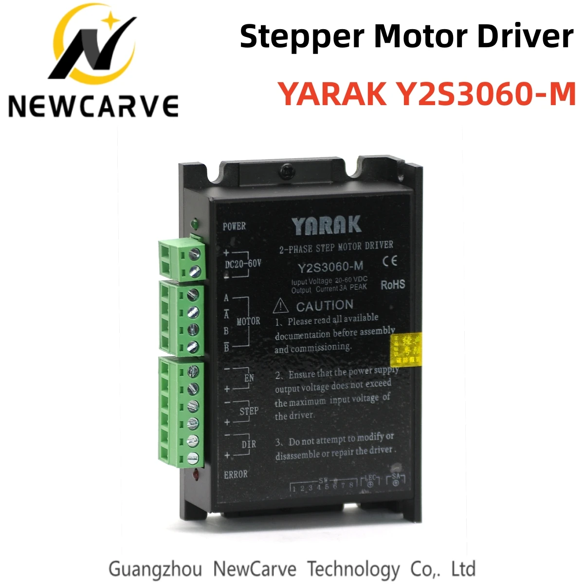 

NEWCARVE Yueming Stepper Motor Driver YARAK Y2S3060-M 20-60VDC for CNC Laser Engraving and Cutting Machine