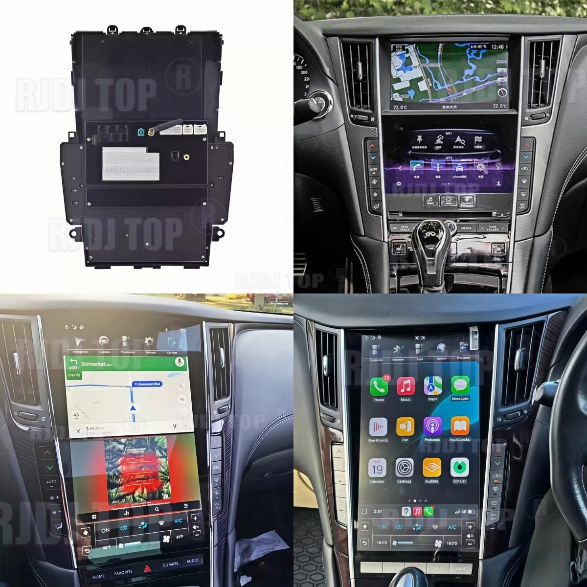 For Infiniti Q50 Q50L Q60 2013~2022 Android Auto GPS Navi Car Radio Car Multimedia Automotive Player Stereo Reciever Head Unit