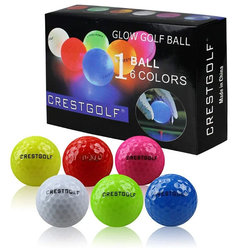 glowing-led-golf-balls-night-practice-flashing-ball-set-6-pieces-gift-box-cross-border-hot-sale-crestgolf-brand