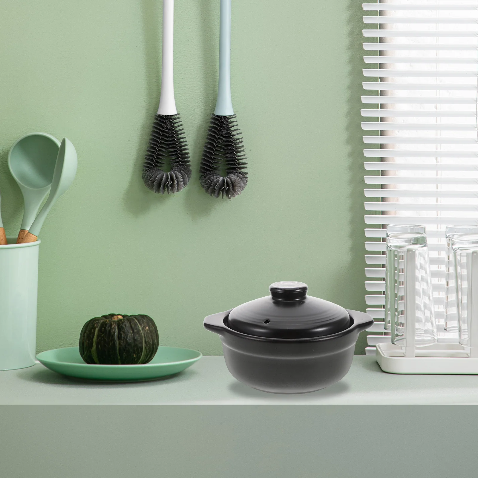 

Ceramic Casserole Pot Household Stew Pot Braising Soup Chicken Cooking Porridge Sleek Minimalist Appearance Multi Functional Use