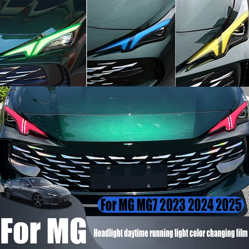 For MG MG7 2023 2024 2025 daytime running light film front headlight color changing film car exterior decoration accessories