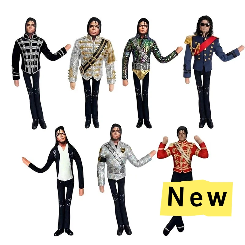 Michael Jackson Doll With Wire Frame Poseable Figure Movable Joints Abstract Toy Fan Collectible Gift For Home Decoration New