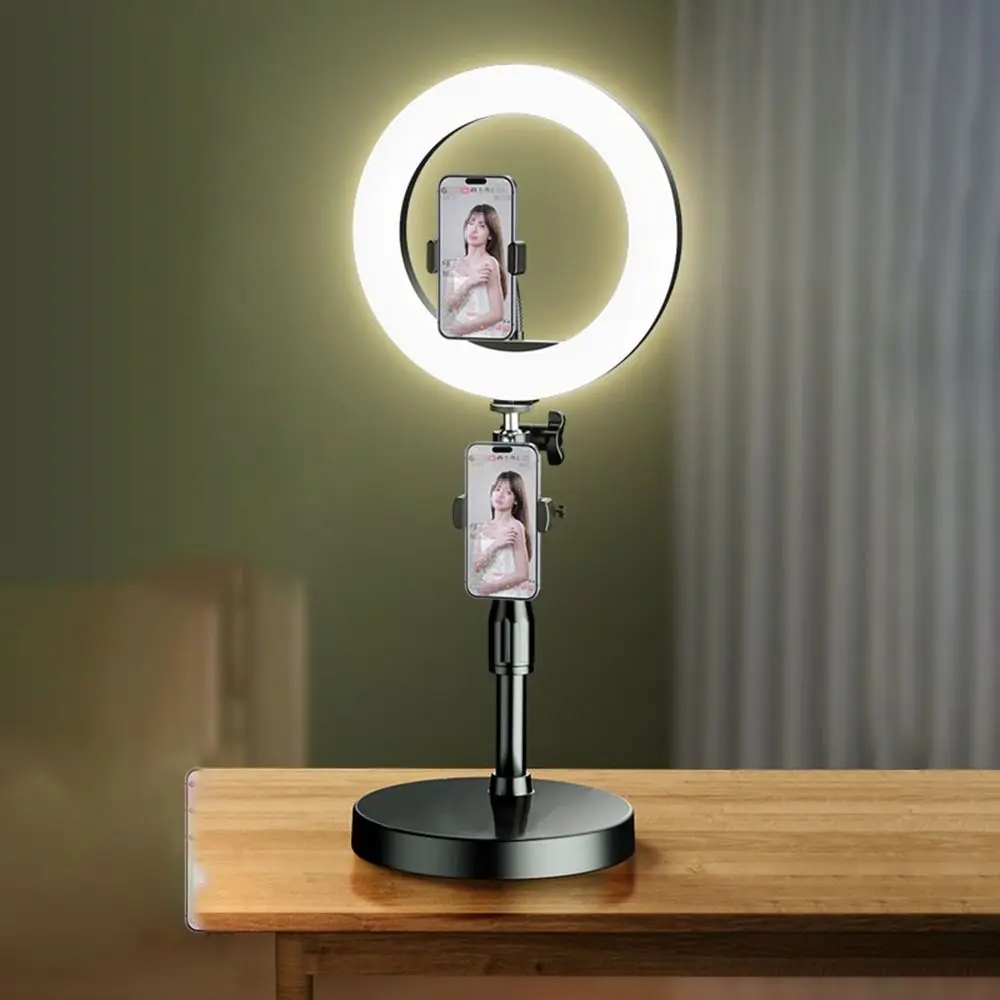 Universal Selfie Ring Light Support Bluetooth Dimmable Light ​3-Color Fill Light​ Adjustable 3 Cold Shoe Live Streaming Tool