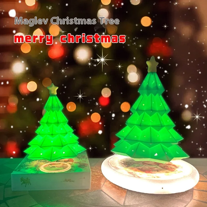 Magnetic Levitation Christmas Tree Ornament Creative Indoor Room Romantic Atmosphere Decoration Christmas Festival Gift