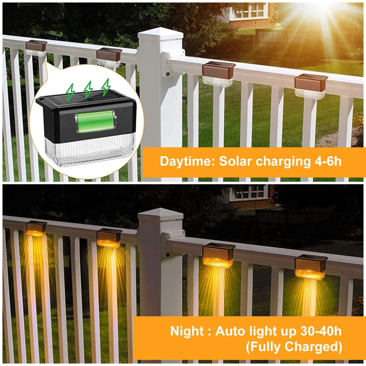 4 pçs led solar luz da escada lâmpada ao ar livre à prova dwaterproof água cerca luz luzes do jardim decoração para caminho quintal pátio passo luz solar