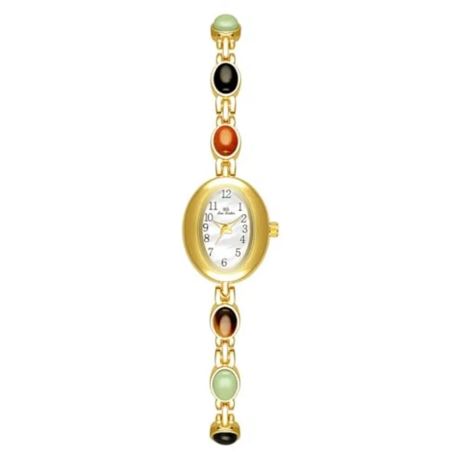 

Luxury Vintage Watches for Women with Crystal Silver Oval Dainty Watch Ladies Bracelet Dress Quartz Wrist Watch Waterproof Bangle