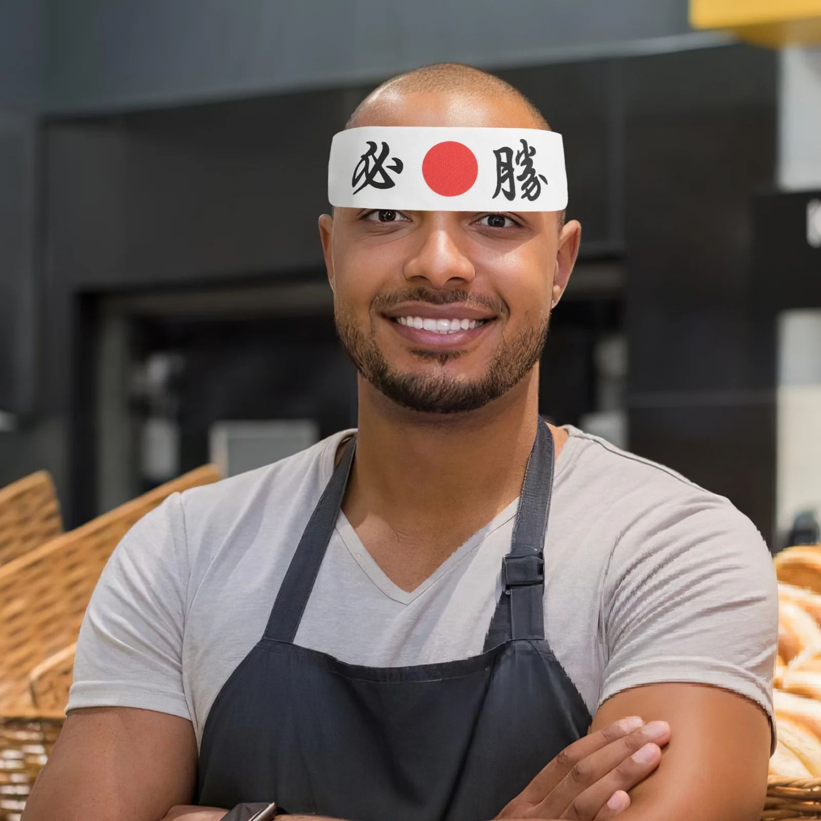 اليابانية النينجا الحجاب Hachimaki الكاراتيه عقال شروق الشمس الشيف إمدادات المطبخ الطبخ عقال النمط الياباني #2