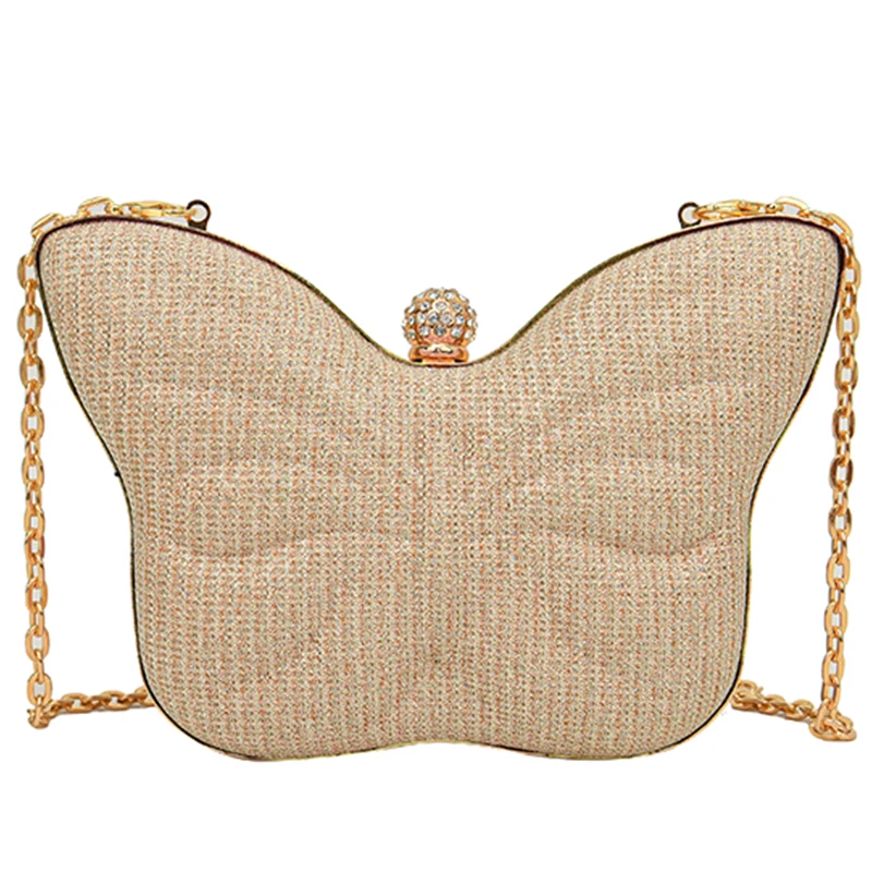 Cute Butterfly Small PVC Shoulder Crossbody Bags for Women 2023 Hit Luxury Party Evening Handbags and Purses Female Clutch