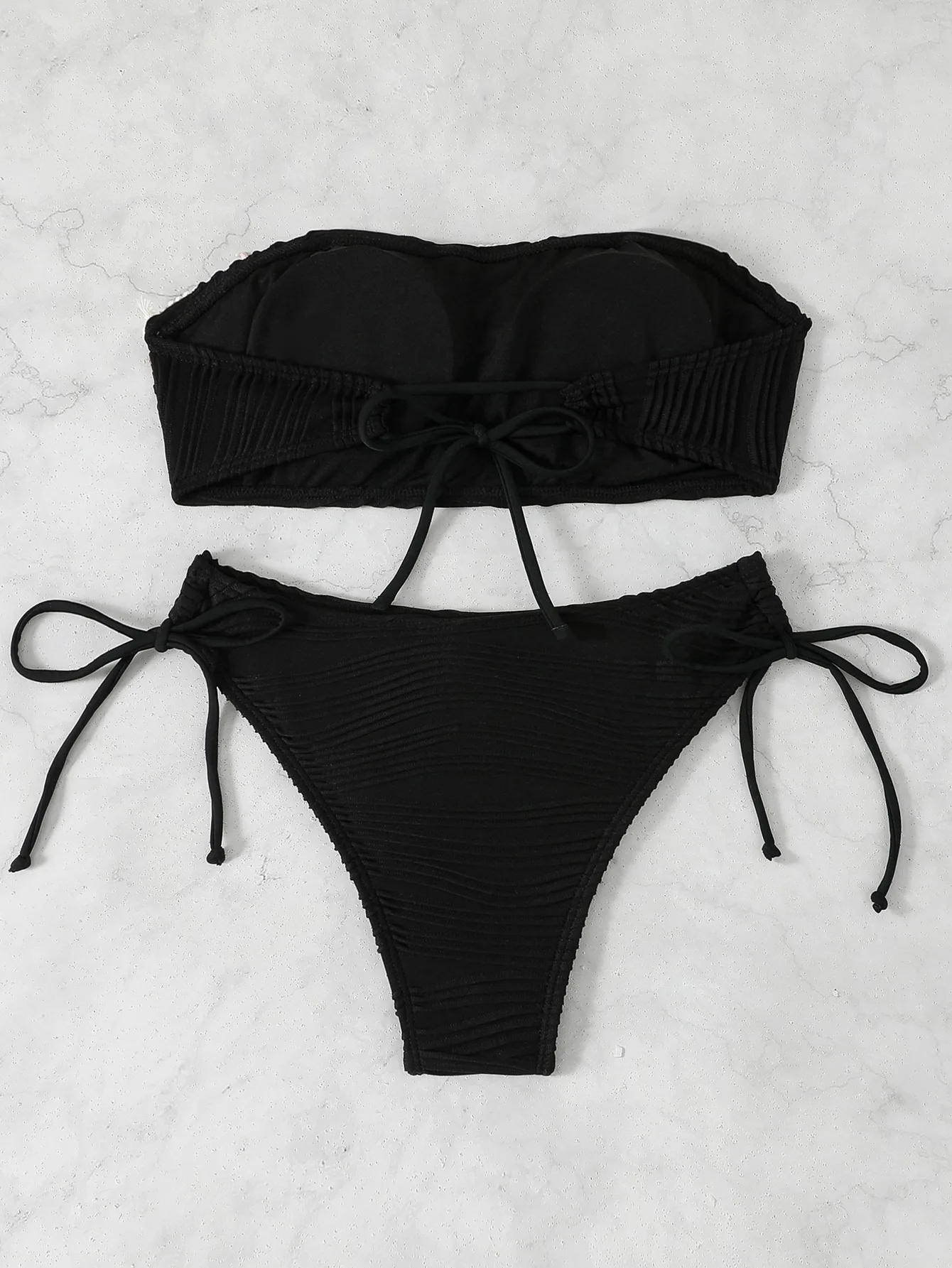 Conjunto de bikini sexy con estampado de estrella de mar, top tipo bandeau con tiras, traje de baño de dos piezas, ropa de playa, conjunto de bikini, biquini, tankini