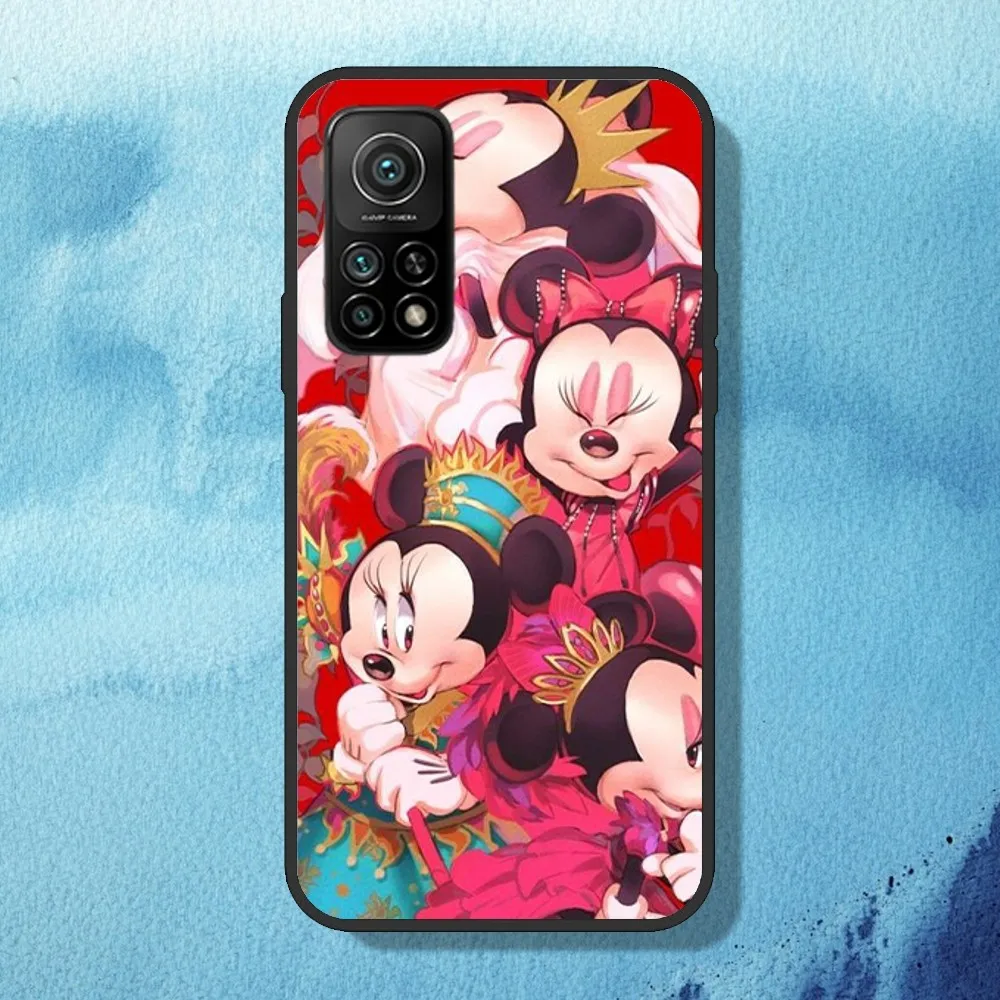 MINISO Mickey M-Minnie Mouse Phone Case FOR Samsung Galaxy A10 A11 A12 A20 A32 A50 A53 A70 A73 A80 Black Shell