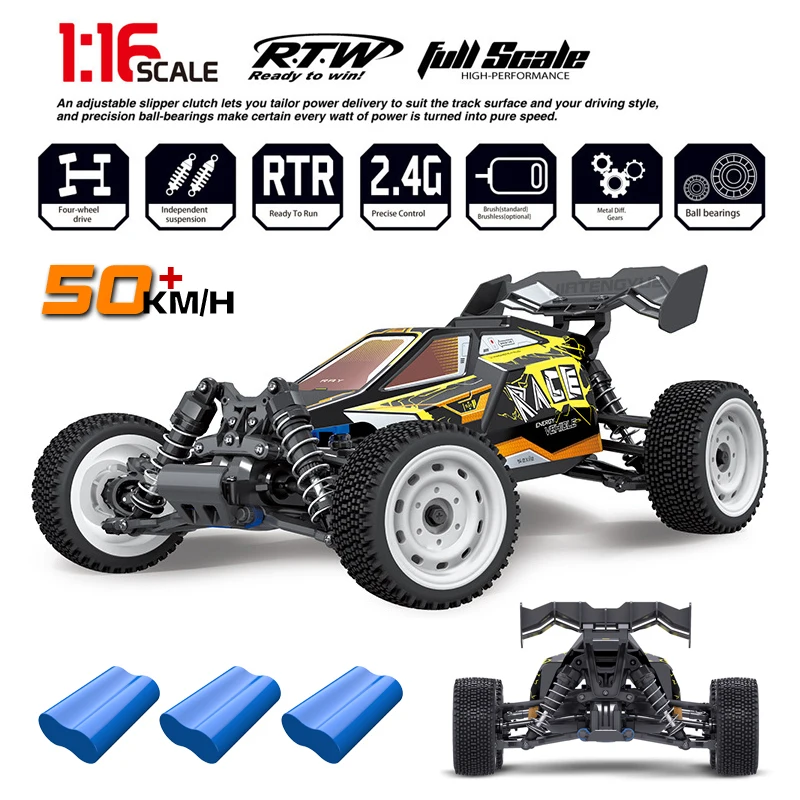 JTY Toys 1:16 Scale RC Car 50km/h High Speed Drift Car 4WD Electronic Radio Remote Control Vehicle Cars For Adults Children