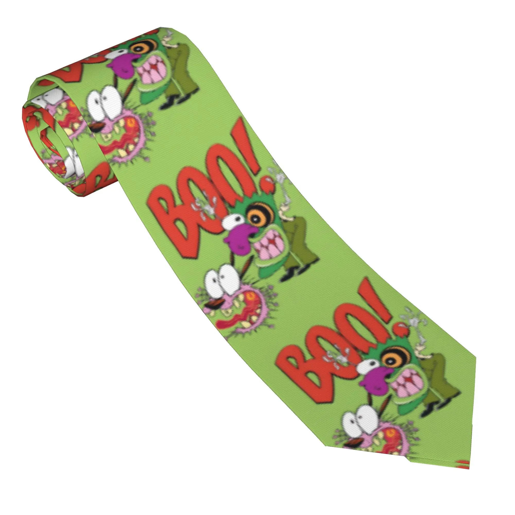 Cowardlys Dog Horror Comedy Courage Necktie Unisex 8 cm Silk  Narrow Neck Ties for Mens Suits Accessories Cravat Cosplay Props