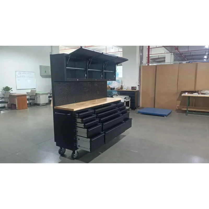 American -inch garage large stainls steel multi-functional solid wood auto repair cinet cart racing workstation