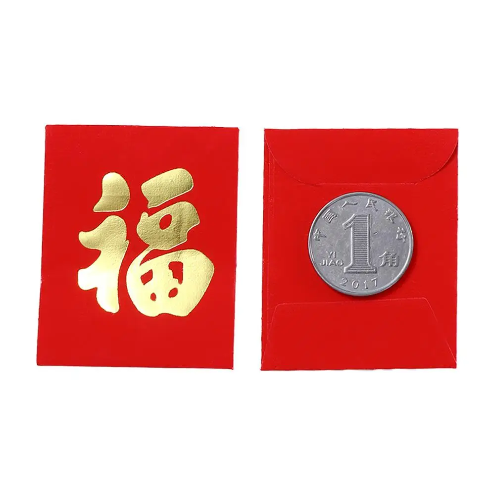 Cute Lucky Money Best Wish Exquisite Wedding Spring Festival New Year Red Envelope Mini Coin Money Pockets Blessing Pockets