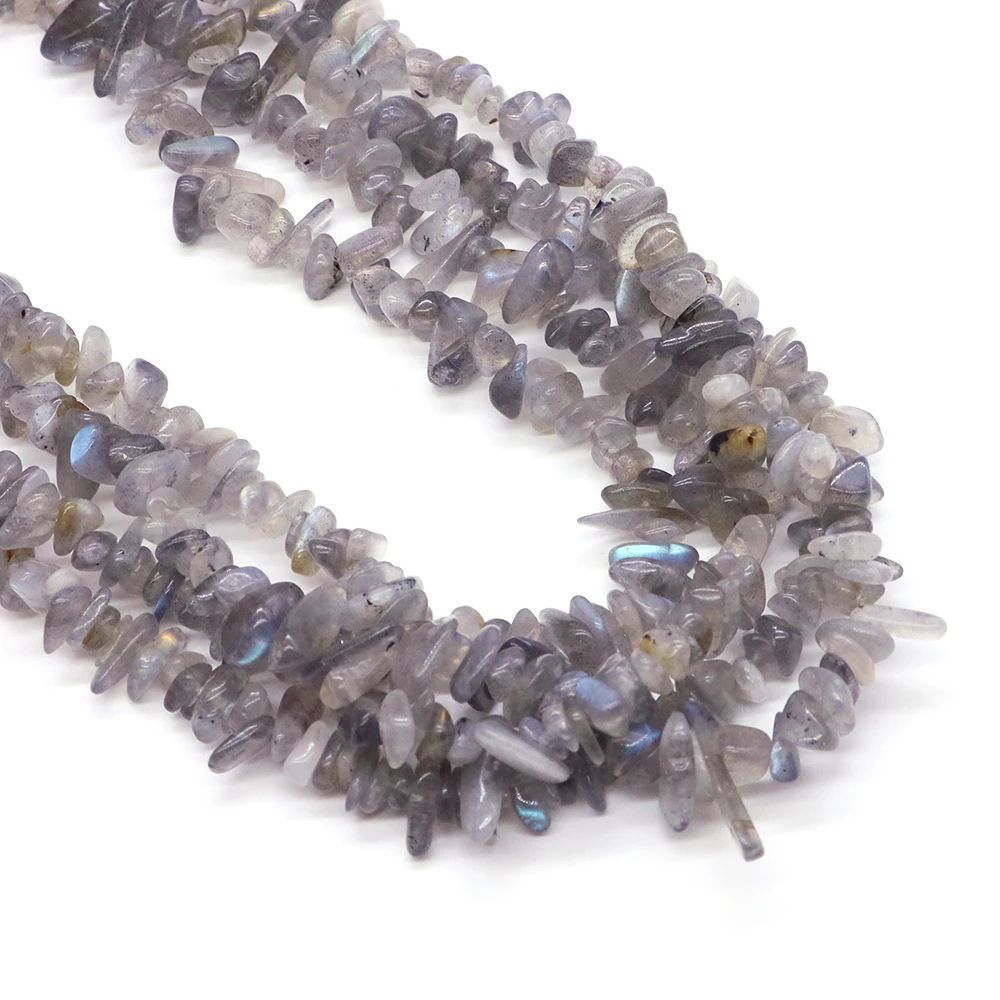 Irregular Natural Gravel Flash Labradorite Stone Loose Chips Beads Jewelry Making Diy Necklace Bracelet Accessory Holiday Gift view 4
