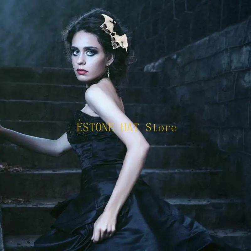 

49MF 2000s Girl Hair Clip Lace Bowknot Braid Holder Barrettes Anime Hair Clip for Party