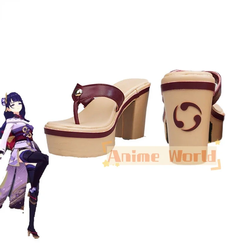 

Raiden Ei Beelzebul обувь для косплея игра Genshin Impact Raiden Shogun реквизит для косплея Хэллоуин карнавальные ботинки на заказ