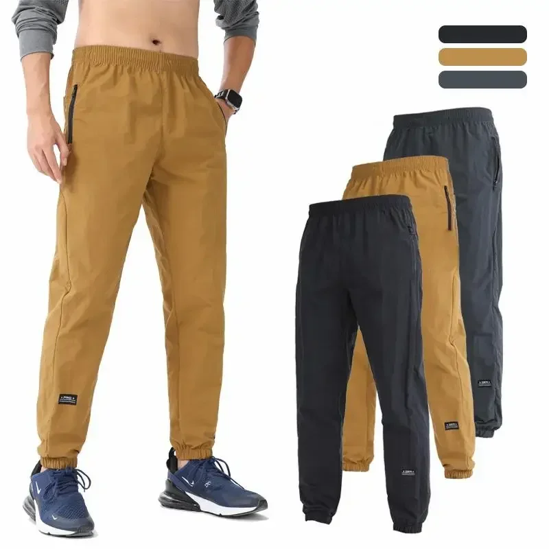 

Men's Fitness Training Jogging Sweatpants with Zipper Pockets Basketball Tennis Trousers Bodybuilding Sports Running Pants