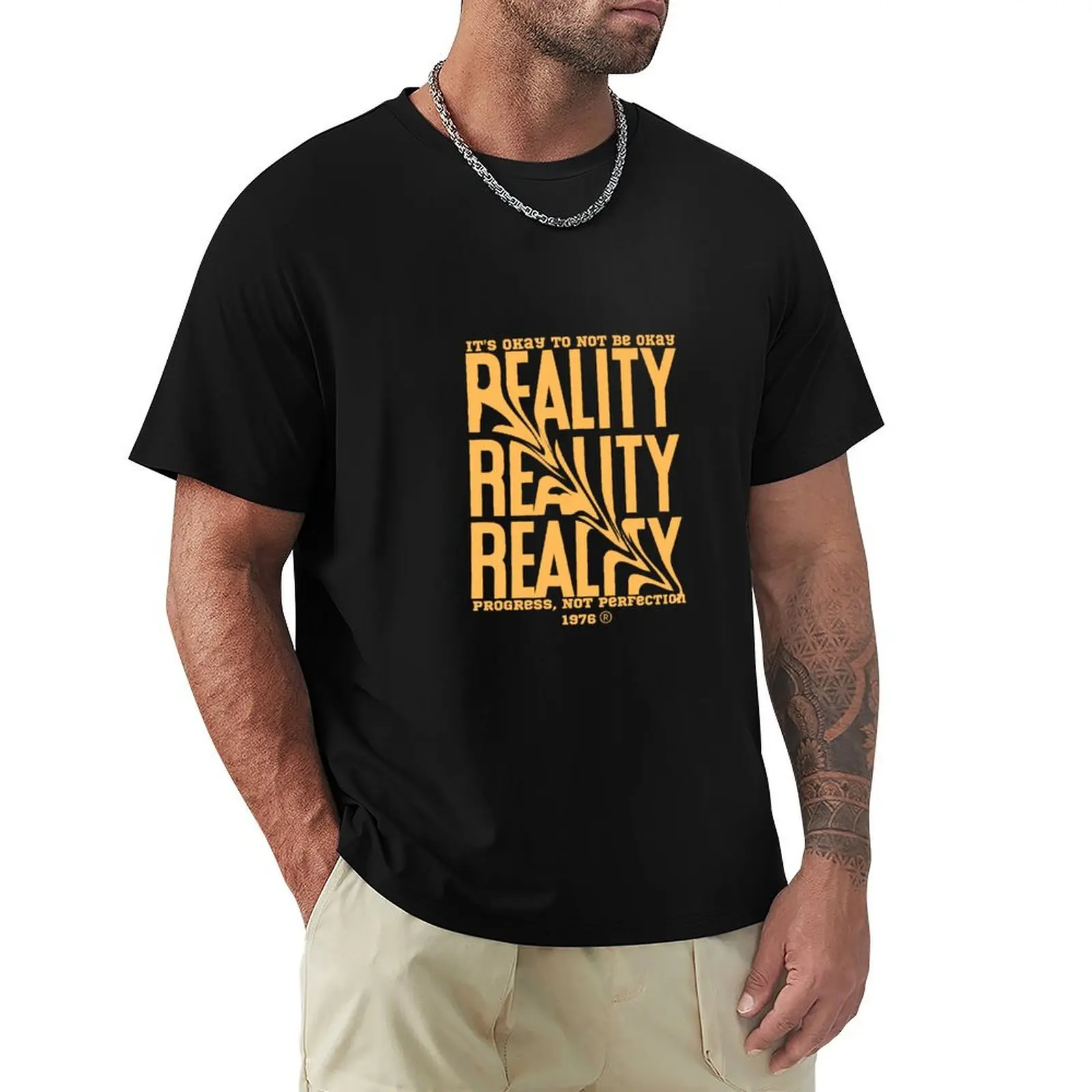 

Reality Check - It's Okay to Not Be Okay T-Shirt graphic shirts football t shirt oversized t shirts for men