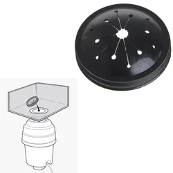 Protector contra salpicaduras de eliminación, tapón de basura para InSinkErator, Collar silencioso de goma negra, accesorios de drenaje para lavabo de baño