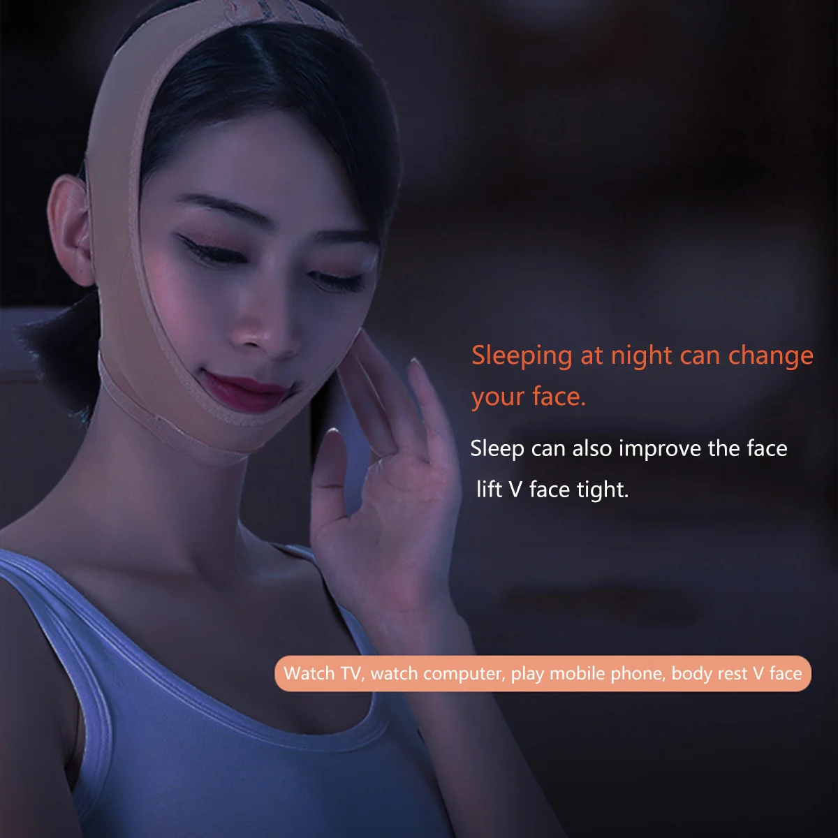 Breathable Adjustable Face Lifting Belt For Double Chin Reduction Jawline Sculpting Thin Face