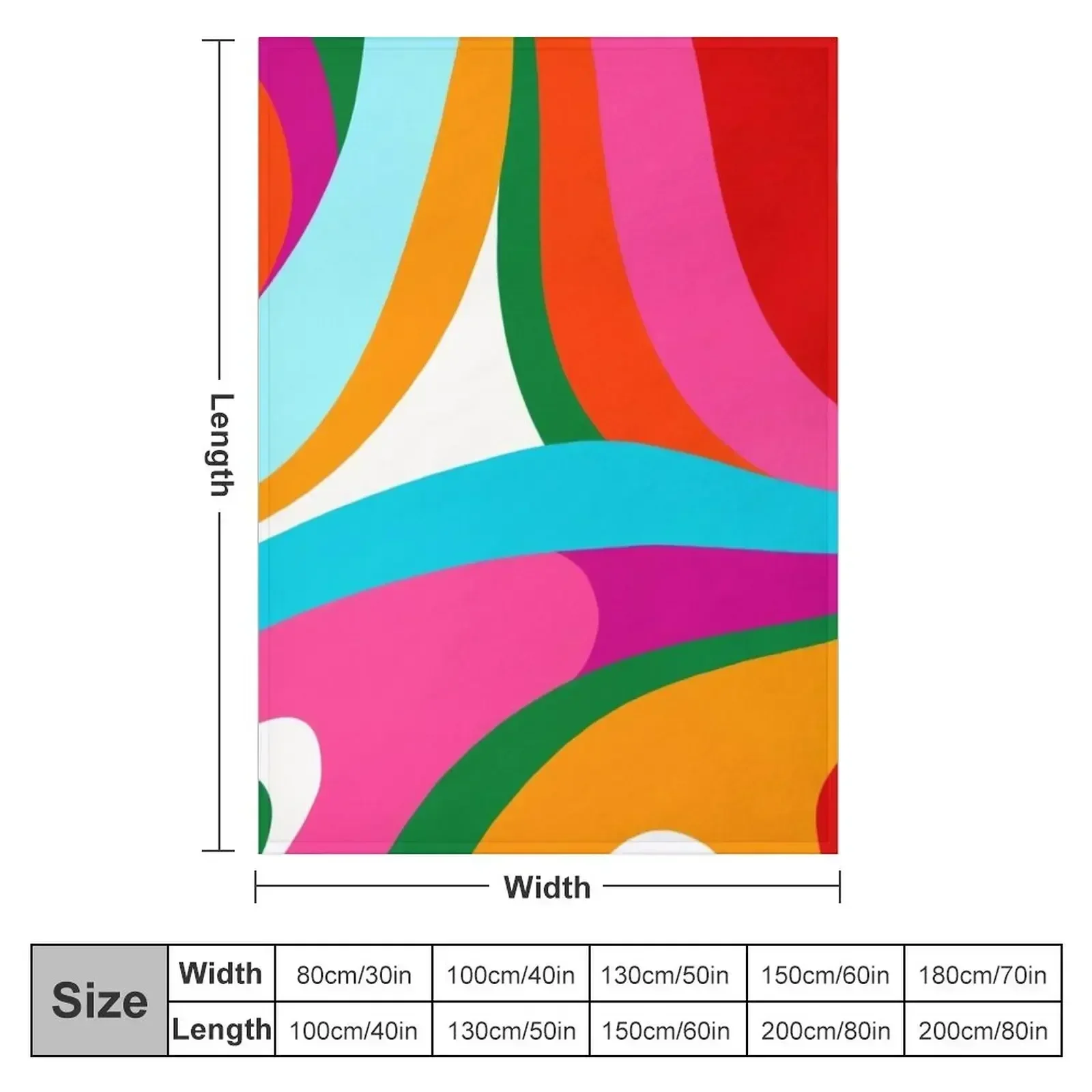 Colorful Mid Century Abstract 2 Throw Blanket Blankets For Baby Thermals For Travel Beach Cute Blankets