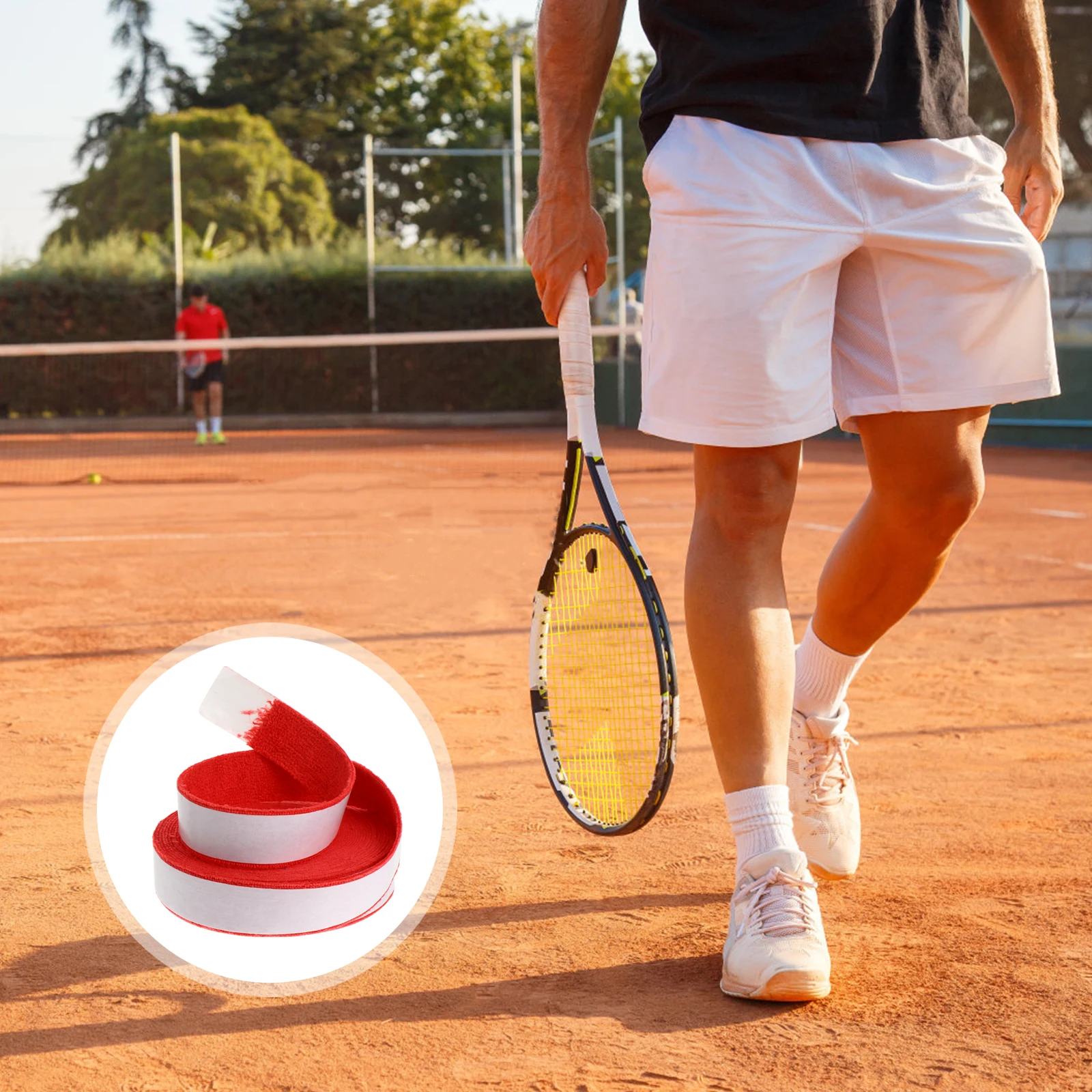 

1 Roll Tennis Racket Overgrips Anti-Slip Sticky Sweat Absorbing Durable Outdoor Sports Tape Sticky Overgrips Tennis Sweatband