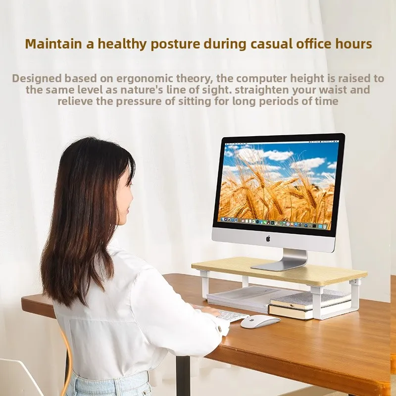 Foldable Wood Computer Stand UGREEN Multifunctional Desktop Monitor Riser Holder for Notebook
