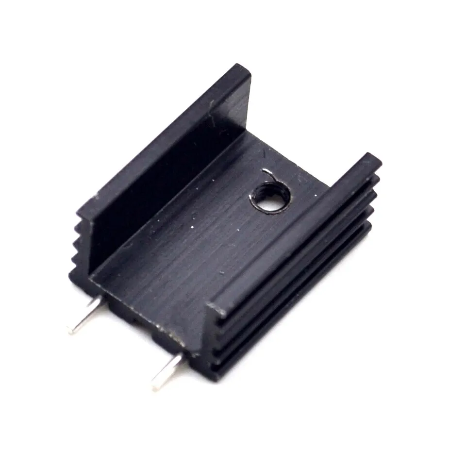 U-type package TO-220 transistor heat sink radiator 20*15*10MM black double needle