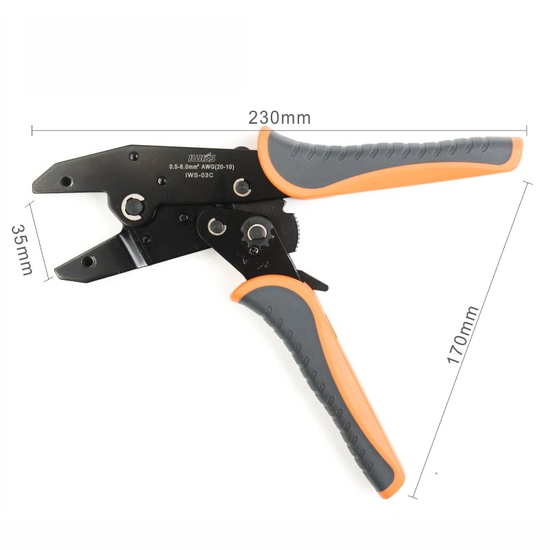 Ratchet Crimping Plier Pre-insulated Terminal, SV RV Cold Press Connector, Multi-functional Wire Crimping Hand