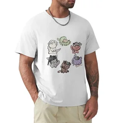 100% Cotton Baldurs Gate 3 Watercolor Cats T-shirt sweat graphic mens clothing streetwear oversized t shirt harajuku vintage
