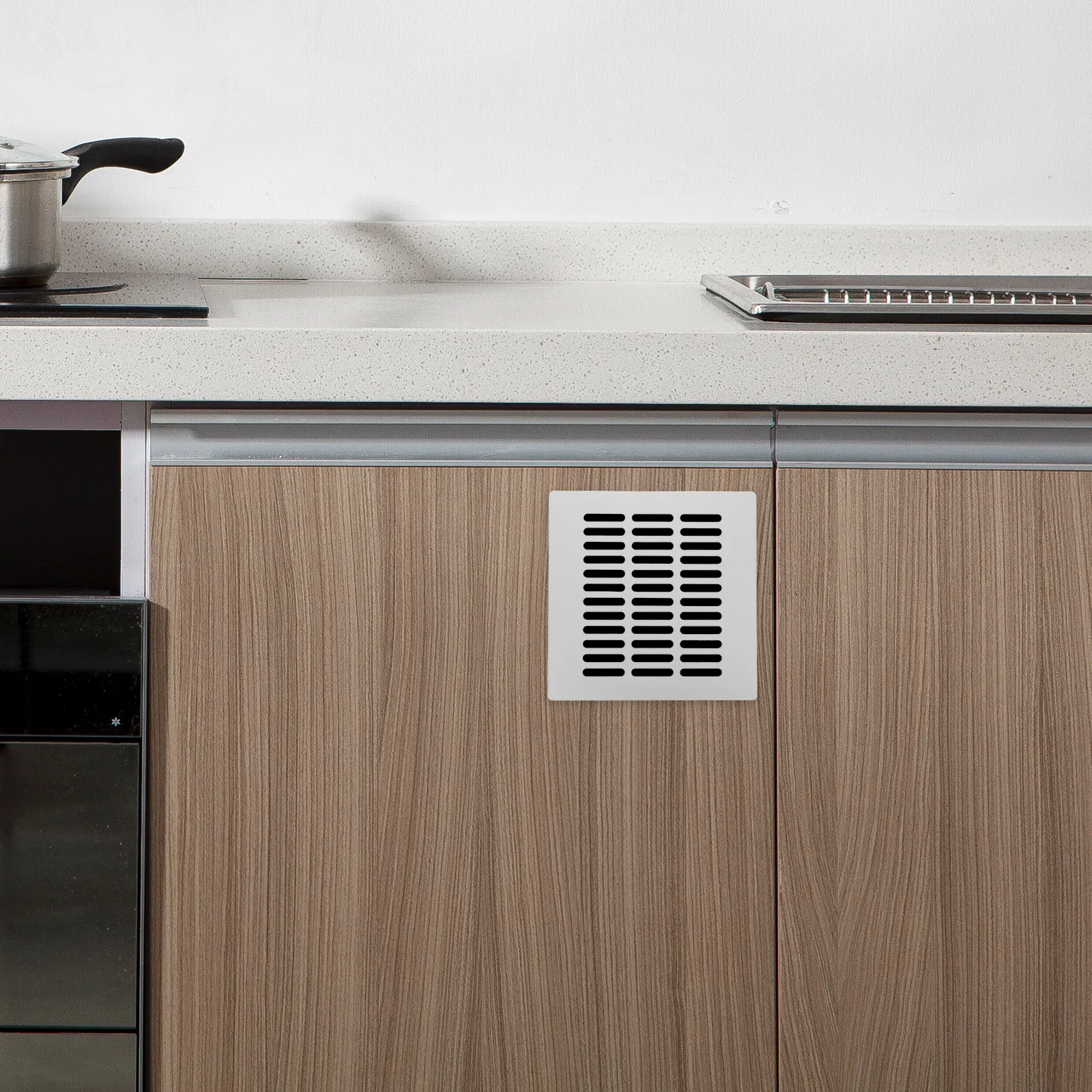 Aluminum Alloy Vent Grille Square Cabinet Ventilation Cover for Kitchen Closet Wardrobe Shoe Cabinet Bathroom Airflow Control