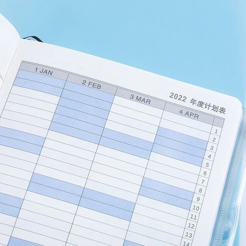 Daily plan self-discipline study book Simple 2021 2022 Weekly plan book punch-in book A5 schedule book management notebook