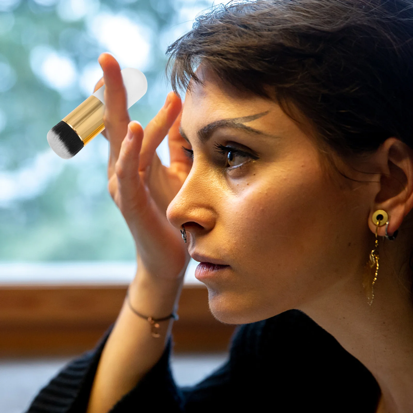 

2pcs Makeup For Foundation Blush Powder Soft Synthetic Hair Women Cosmetics Brush Tool Women Beauty Essentials