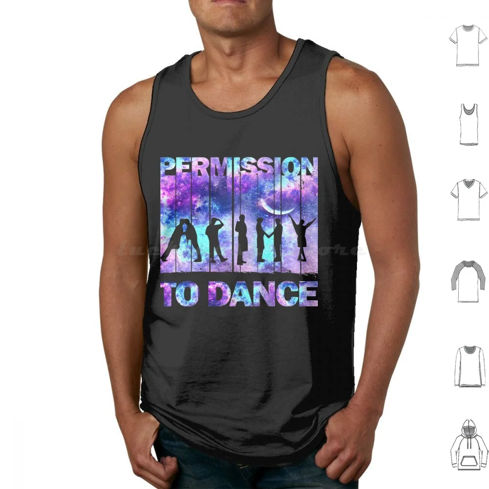 Permission To Dance-Galaxy Army Silueta Camisetas sin mangas clásicas Chaleco Sin mangas Permiso para bailar Galaxy Army Silueta