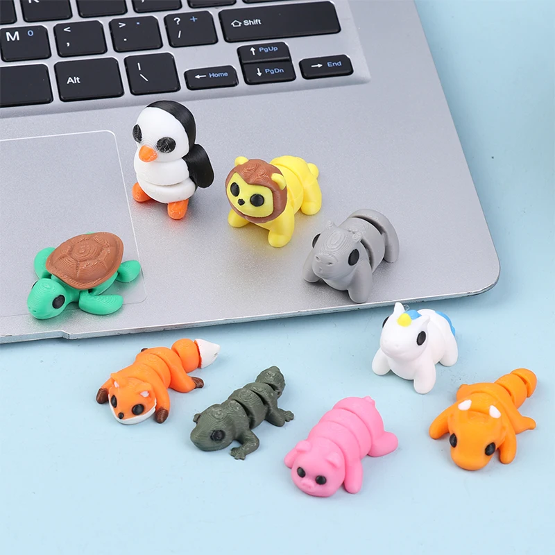 شخصيات نشاط مفصلية من كريتر، ألعاب أطفال، ديكورات سطح المكتب العائلية، نماذج حيوانات مطبوعة ثلاثية الأبعاد لطيفة