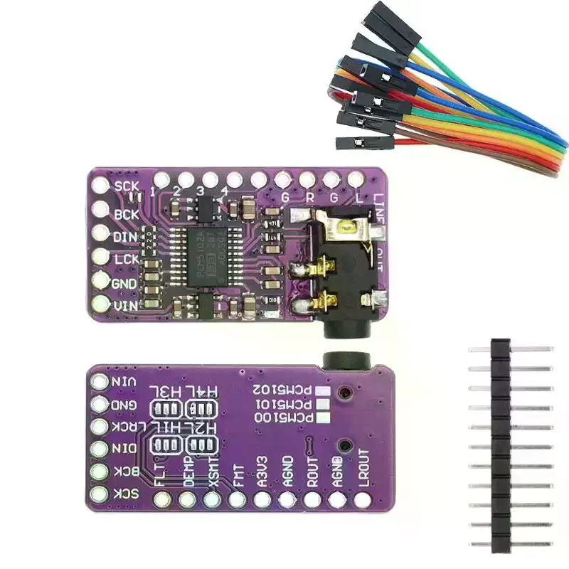 1Set PCM5102 Interface I2S DAC Decoder Player Module For Raspberry Pi PHAT Format Board Digital Audio Board