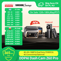2025 New DDPAI 4K Dash Cam Z60 Pro Front and Rear Interior Car Camera SONY STARVIS2 Sensor 24h Parking 5GHz Wi-Fi ADAS 4G