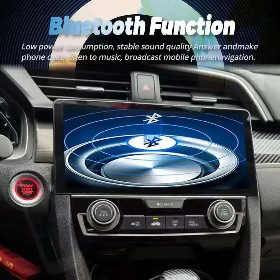 

10.33inch Dual System Screen For Honda Civic 2016-2021 Car Android 14 Radio GPS Navigation Head Unit Multimedia Player Carplay