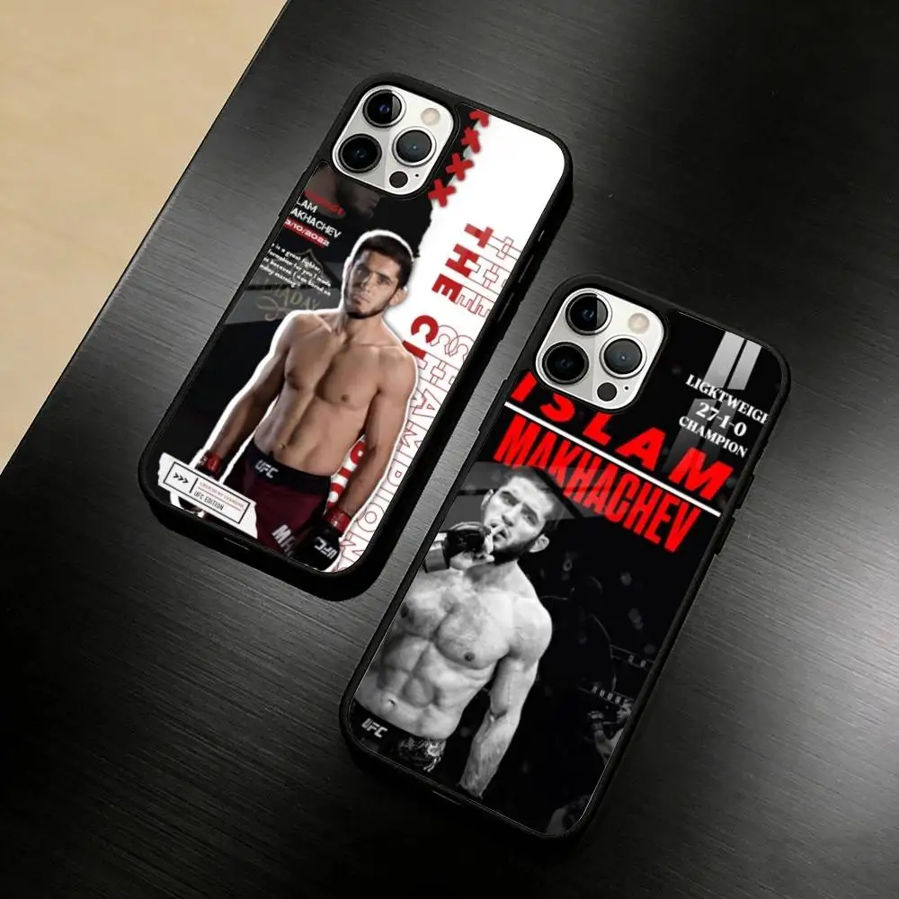 

P4P Islam M-Makhachev Phone Case For iPhone 17 16 15 14 13 12 Pro Max Plus for Mirror Wireless Magnetic Cover