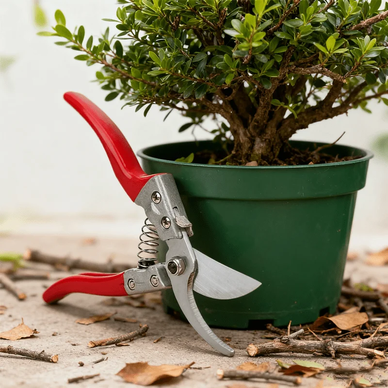 8-Inch SK5 High Carbon Steel Curved-Blade Pruning Shears | Sharp Durable Blade for Large-Diameter Branch Cutting