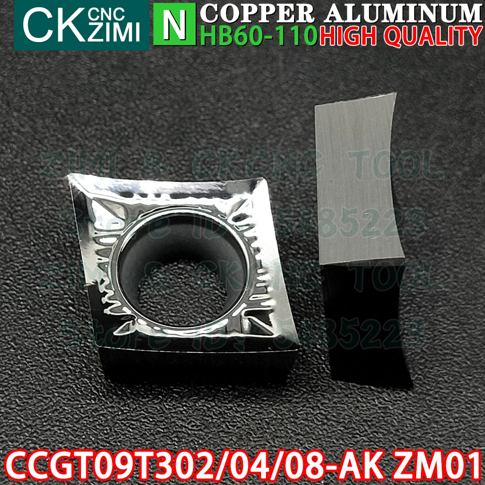 CCGT09T302-AK ZM01 CCGT09T304-AK ZM01 CCGT09T308-AK ZM01 carburo inserti in alluminio tornitura inserti utensili CCGT09T3 CCGT 09T3 CNC meccanico metallo tornio utensili da taglio