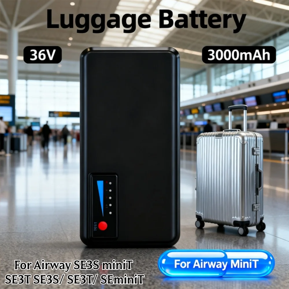 

36V 3000mAh Battery for Airway SE3S SE3T, Electric Luggage Replacement Li-ion Pack