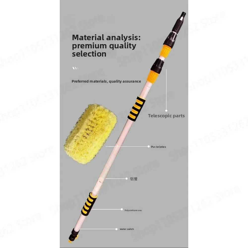 Car Wash Brush Long Handle Telescopic Mop Chenille Microfiber Scratch Free for Bus Truck RV