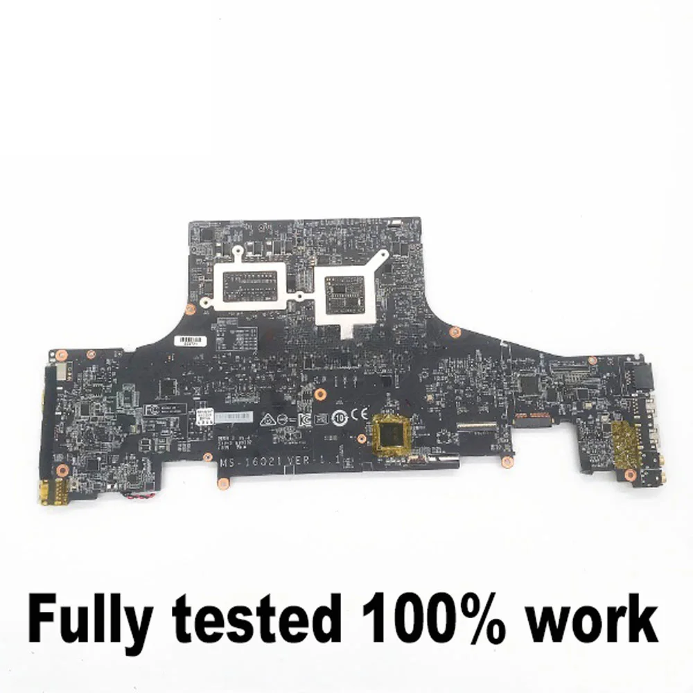 MS-16Q21 REV.1.0 Motherboard for MSI GS65 GS65VR Laptop Motherboard I7-8750H CPU N17E-G1-A1 GTX1060 6GB 100% test