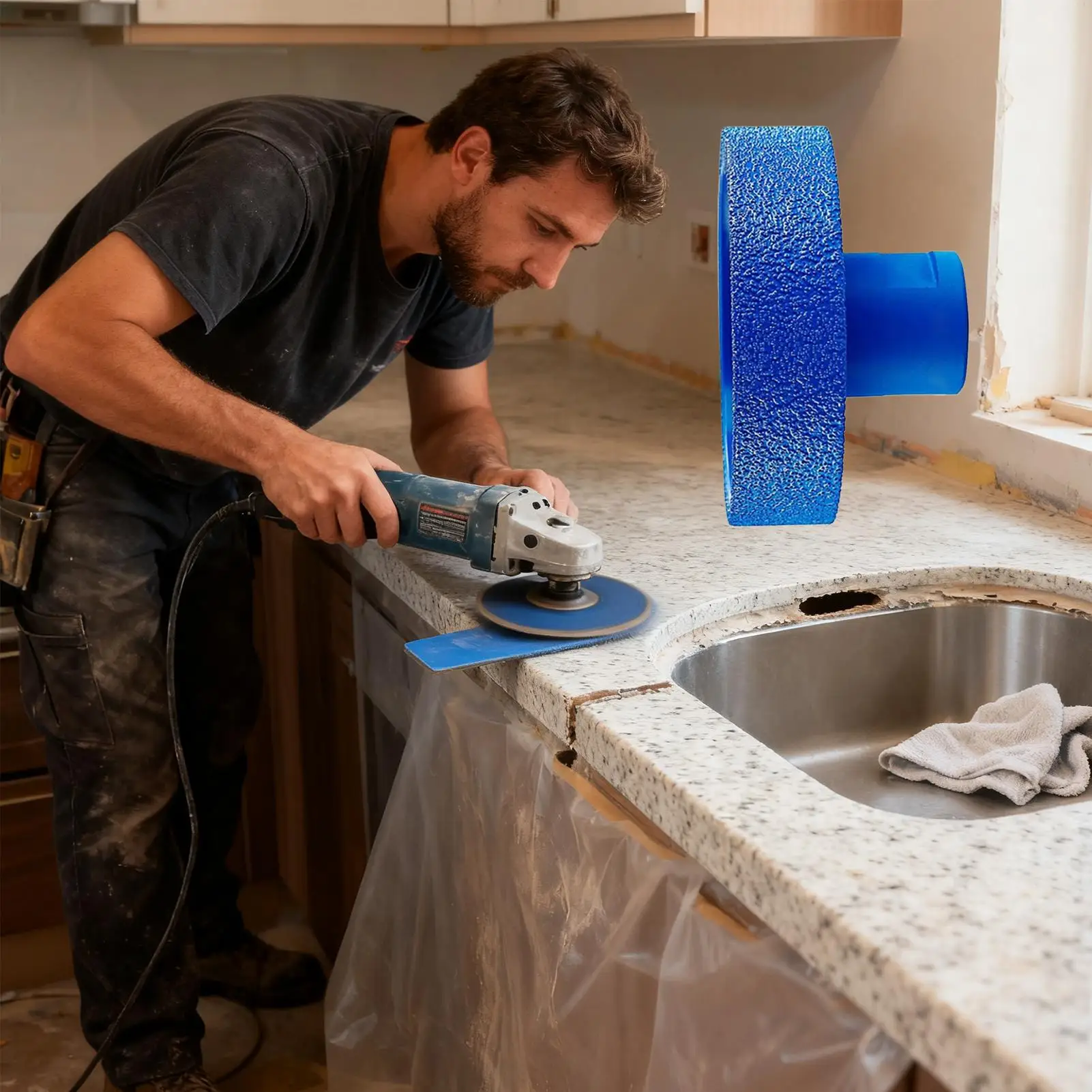 

Шлифовальный круг для бетона, угловая шлифовальная машина, инструмент для формирования камня, сверхмощный шлифовальный диск для подрядчиков, профессионалов, мастерской