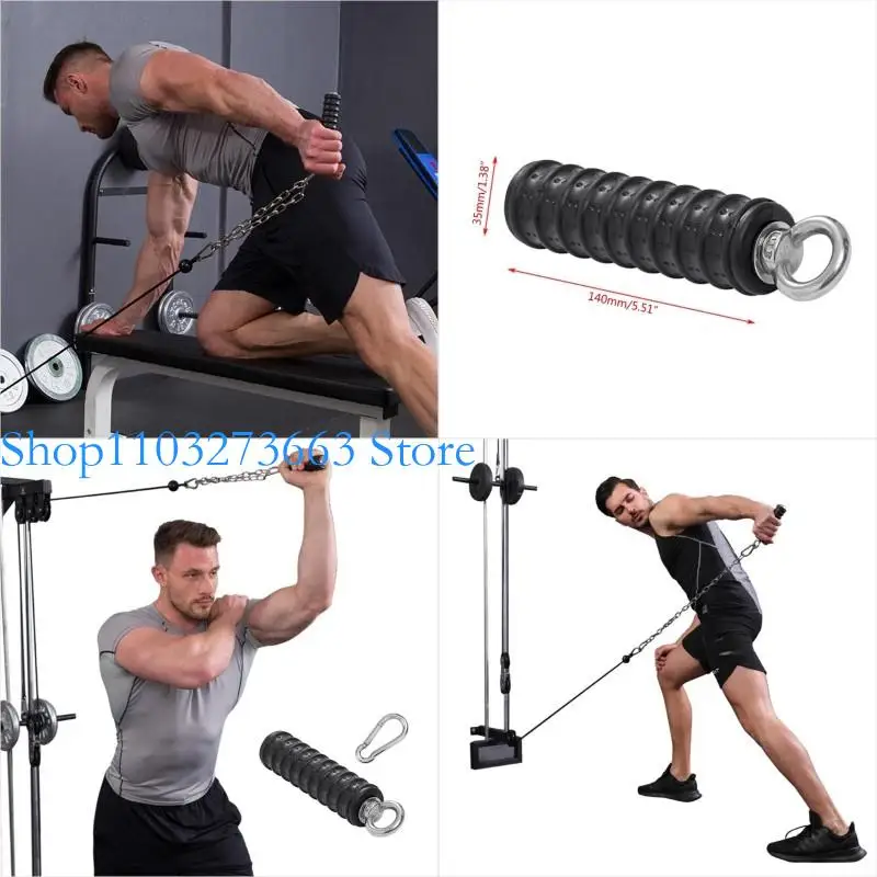

R6FE Triceps Strength Pull Up Hand Grips Cable Machine Rope Pull Down Hand Grips