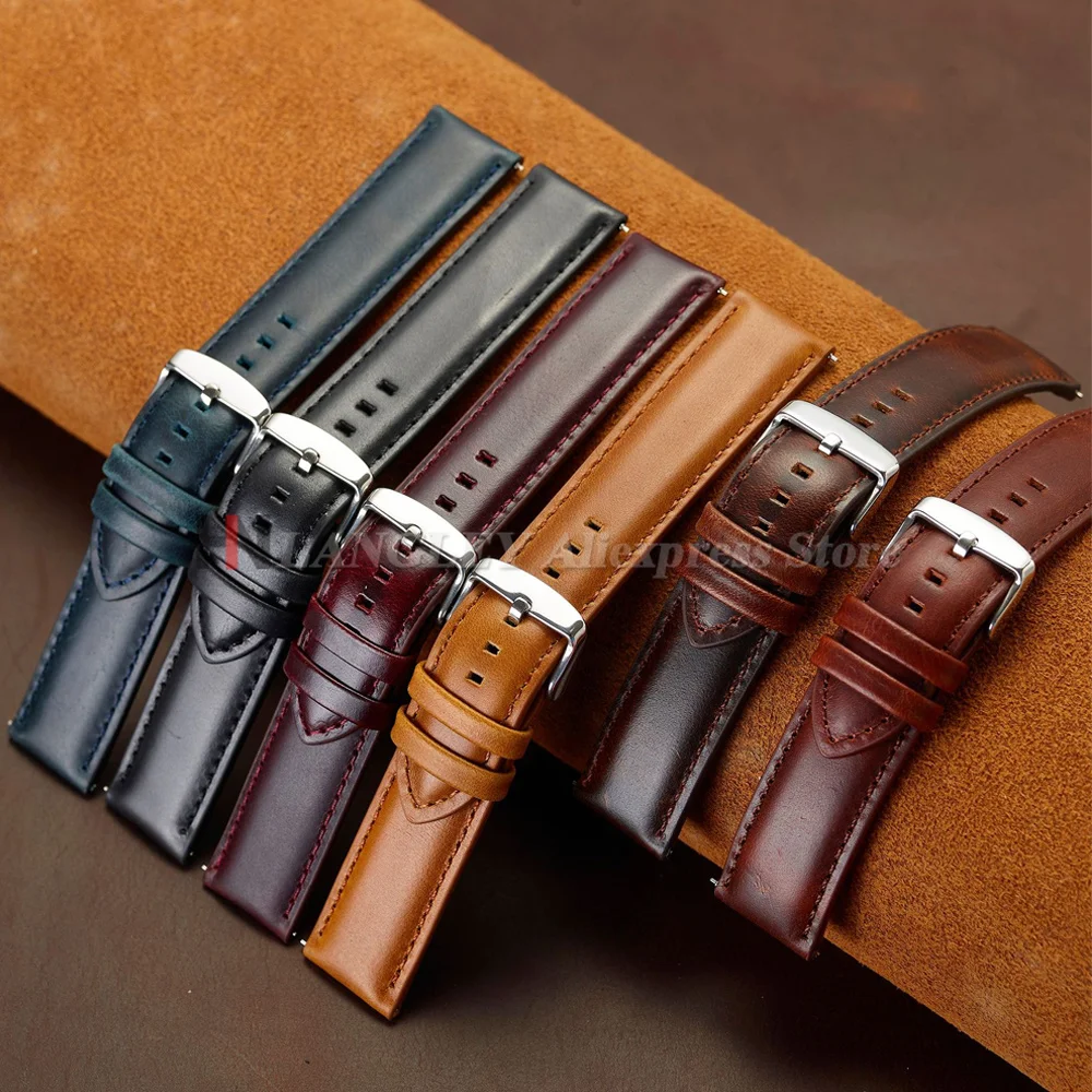Uhrenarmband aus Rindsleder, universell, im Vintage-Stil, 18 mm, 20 mm, 22 mm, 24 mm, 26 mm, für Herren, passend für DW Daniel Wellington Uhren, Uhrenzubehör. – Detail 3