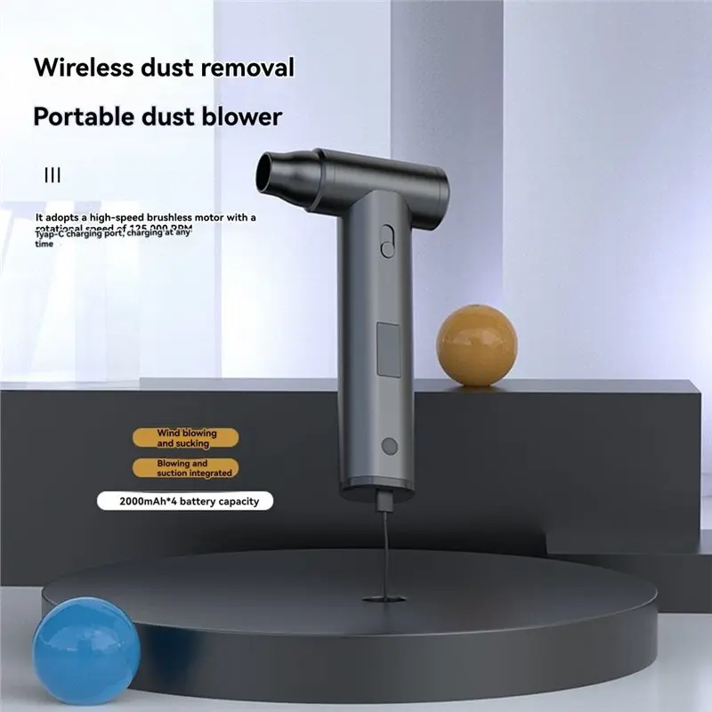 A92P 브러시리스 LED 디스플레이 제트 팬 전기 에어 더스터 미니 터보 먼지 제거 드라이 블로워 팬